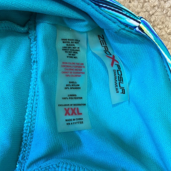 SUMNER SALE🔥🔥 Halter Neck Swim Dress Blue One-Piece Size XXL - Picture 7 of 8